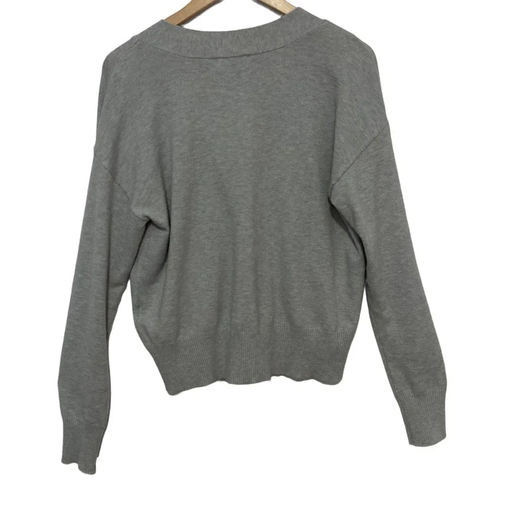 STYLE & CO Cropped Button gray Cardigan size varius casual NWT - Picture 3 of 9